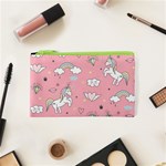 Cute Unicorn Seamless Pattern Cosmetic Bag (XS)
