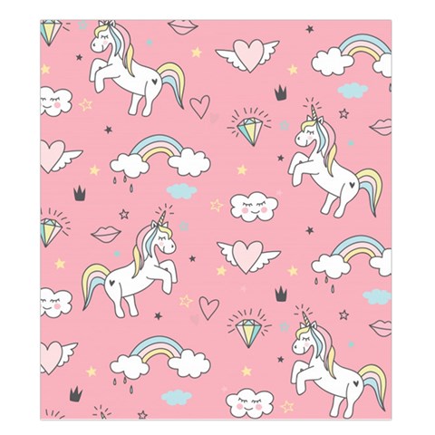 Cute Unicorn Seamless Pattern Duvet Cover Double Side (King Size) from ArtsNow.com Back