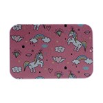Cute Unicorn Seamless Pattern Open Lid Metal Box (Silver)  