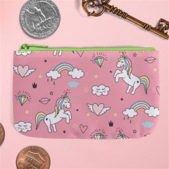 Cute Unicorn Seamless Pattern Large Coin Purse from ArtsNow.com Front