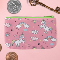 Cute Unicorn Seamless Pattern Large Coin Purse from ArtsNow.com Back