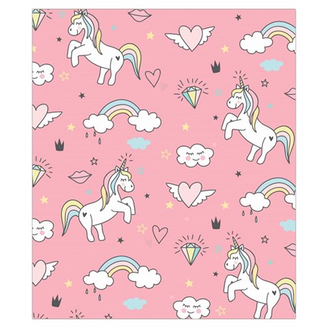 Cute Unicorn Seamless Pattern Drawstring Pouch (XS) from ArtsNow.com Front