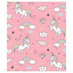 Cute Unicorn Seamless Pattern Drawstring Pouch (XS) from ArtsNow.com Back
