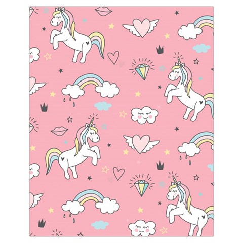 Cute Unicorn Seamless Pattern Drawstring Pouch (XL) from ArtsNow.com Front