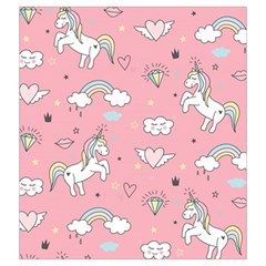 Cute Unicorn Seamless Pattern Drawstring Pouch (2XL) from ArtsNow.com Front