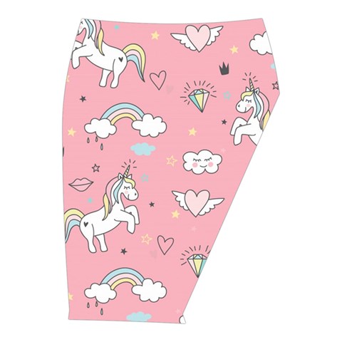 Cute Unicorn Seamless Pattern Midi Wrap Pencil Skirt from ArtsNow.com  Front Right 