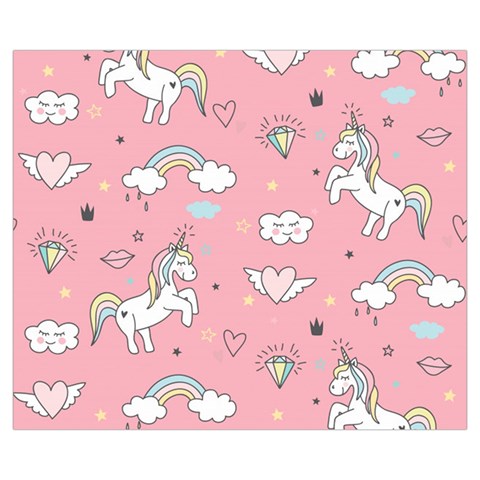 Cute Unicorn Seamless Pattern Medium Tote Bag from ArtsNow.com Front