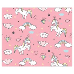 Cute Unicorn Seamless Pattern Zipper Medium Tote Bag from ArtsNow.com Front