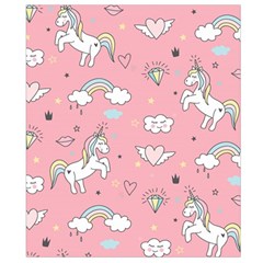 Cute Unicorn Seamless Pattern Waist Pouch (Small) from ArtsNow.com Back Strap