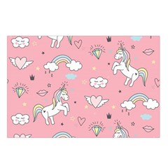 Cute Unicorn Seamless Pattern Belt Pouch Bag (Small) from ArtsNow.com Loop