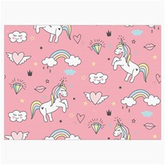 Cute Unicorn Seamless Pattern Roll Up Canvas Pencil Holder (M) from ArtsNow.com Front