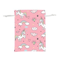 Cute Unicorn Seamless Pattern Lightweight Drawstring Pouch (L) from ArtsNow.com Front