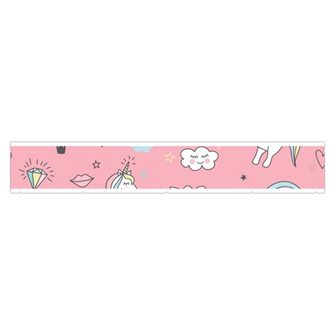 Cute Unicorn Seamless Pattern Make Up Case (Medium) from ArtsNow.com Zipper Back