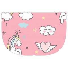 Cute Unicorn Seamless Pattern Make Up Case (Large) from ArtsNow.com Side Left