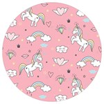 Cute Unicorn Seamless Pattern Round Trivet
