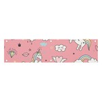 Cute Unicorn Seamless Pattern Banner and Sign 4  x 1 