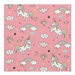 Cute Unicorn Seamless Pattern Banner and Sign 4  x 4 