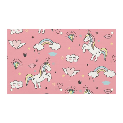 Cute Unicorn Seamless Pattern Banner and Sign 5  x 3  from ArtsNow.com Front