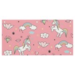 Cute Unicorn Seamless Pattern Banner and Sign 6  x 3 