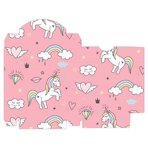 Cute Unicorn Seamless Pattern Playing Cards Single Design (Rectangle) with Custom Box from ArtsNow.com Poker Box