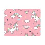 Cute Unicorn Seamless Pattern Premium Plush Fleece Blanket (Mini)