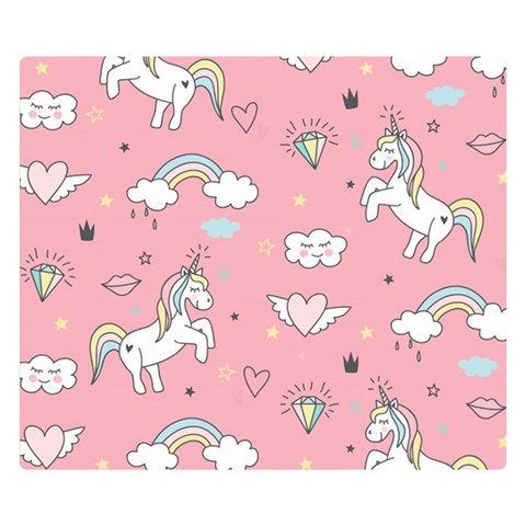 Cute Unicorn Seamless Pattern Premium Plush Fleece Blanket (Small) from ArtsNow.com 50 x40  Blanket Front