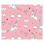 Cute Unicorn Seamless Pattern Premium Plush Fleece Blanket (Small)