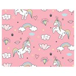 Cute Unicorn Seamless Pattern Premium Plush Fleece Blanket (Medium)