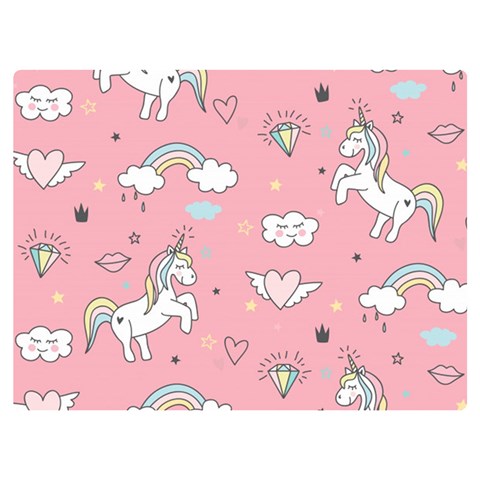 Cute Unicorn Seamless Pattern Premium Plush Fleece Blanket (Extra Small) from ArtsNow.com 40 x30  Blanket Front