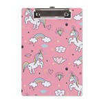 Cute Unicorn Seamless Pattern A5 Acrylic Clipboard