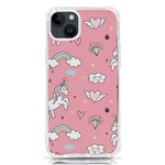 Cute Unicorn Seamless Pattern iPhone 14 Plus TPU UV Print Case