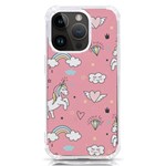 Cute Unicorn Seamless Pattern iPhone 14 Pro TPU UV Print Case
