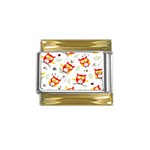 Seamless Pattern Vector Owl Cartoon With Bugs Gold Trim Italian Charm (9mm)