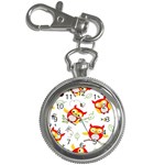 Seamless Pattern Vector Owl Cartoon With Bugs Key Chain Watches