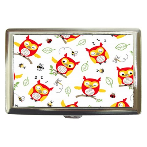 Seamless Pattern Vector Owl Cartoon With Bugs Cigarette Money Case from ArtsNow.com Front