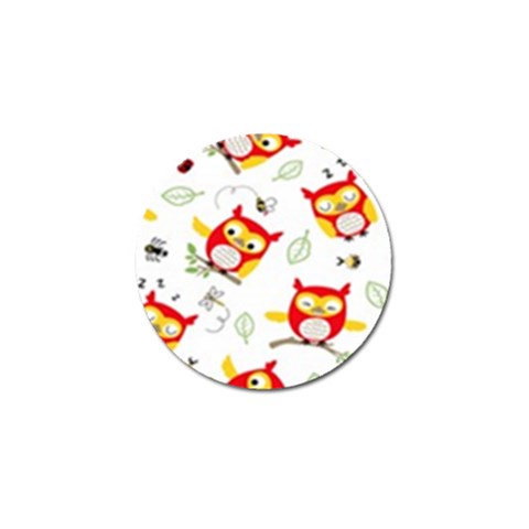 Seamless Pattern Vector Owl Cartoon With Bugs Golf Ball Marker from ArtsNow.com Front