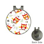 Seamless Pattern Vector Owl Cartoon With Bugs Hat Clips with Golf Markers