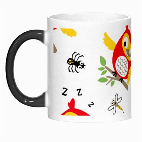Seamless Pattern Vector Owl Cartoon With Bugs Morph Mug from ArtsNow.com Left