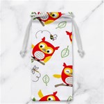 Seamless Pattern Vector Owl Cartoon With Bugs Jewelry Bag