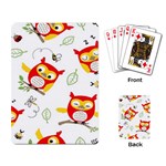 Seamless Pattern Vector Owl Cartoon With Bugs Playing Cards Single Design (Rectangle)