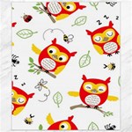 Seamless Pattern Vector Owl Cartoon With Bugs Canvas 8  x 10 