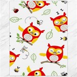 Seamless Pattern Vector Owl Cartoon With Bugs Canvas 12  x 16 