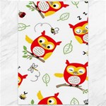 Seamless Pattern Vector Owl Cartoon With Bugs Canvas 12  x 18 