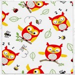 Seamless Pattern Vector Owl Cartoon With Bugs Canvas 16  x 16 