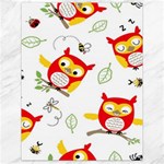 Seamless Pattern Vector Owl Cartoon With Bugs Canvas 18  x 24 