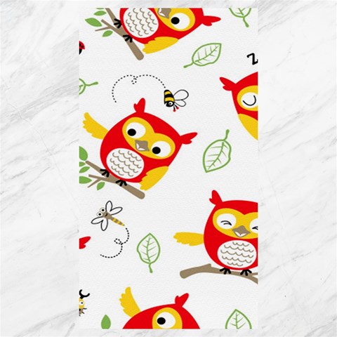 Seamless Pattern Vector Owl Cartoon With Bugs Canvas 40  x 72  from ArtsNow.com 39.28 x69.23  Canvas - 1