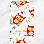 Seamless Pattern Vector Owl Cartoon With Bugs Canvas 40  x 72 