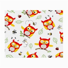 Seamless Pattern Vector Owl Cartoon With Bugs Small Glasses Cloth (2 Sides) from ArtsNow.com Back