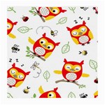 Seamless Pattern Vector Owl Cartoon With Bugs Medium Glasses Cloth (2 Sides)