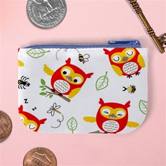 Seamless Pattern Vector Owl Cartoon With Bugs Mini Coin Purse from ArtsNow.com Back